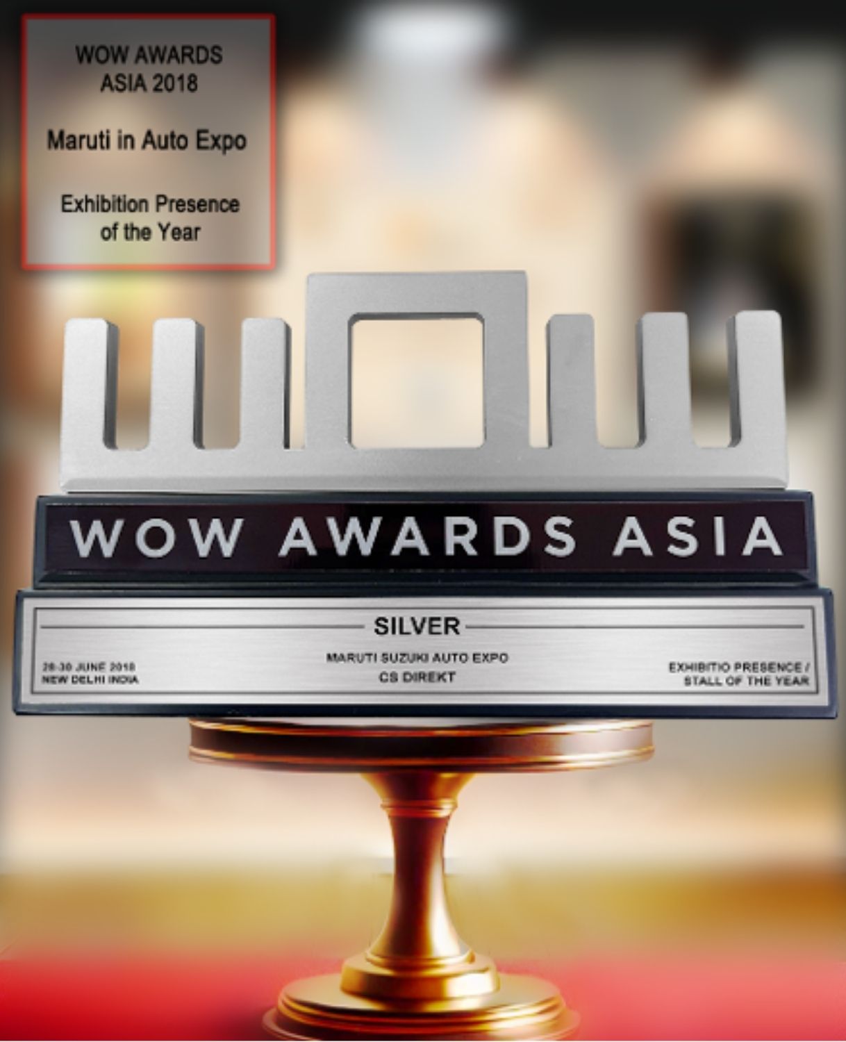 WOW Awards Asia · Silver, Maruti Suzuki · Auto Expo